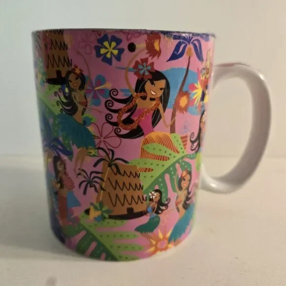Island Heritage Island Hula Honeys Too Coffee Mug Pink RARE - Picture 1 of 5